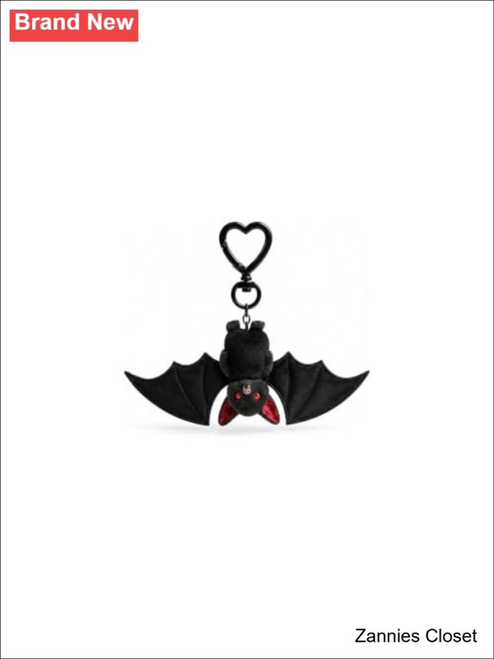 👻 Plush Bat Keychain 2-in-1 Transformable Foldable Stuffed Animal Heart Charm